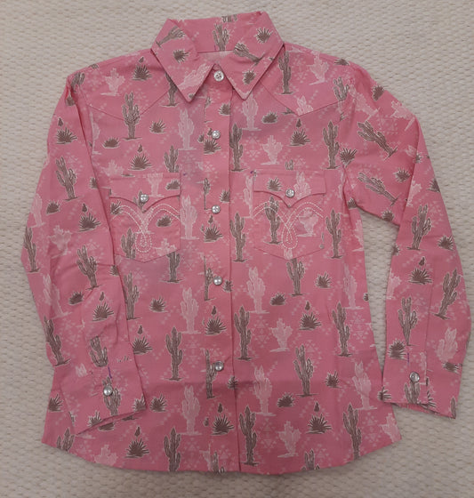 Girls Pink Cactus Snap