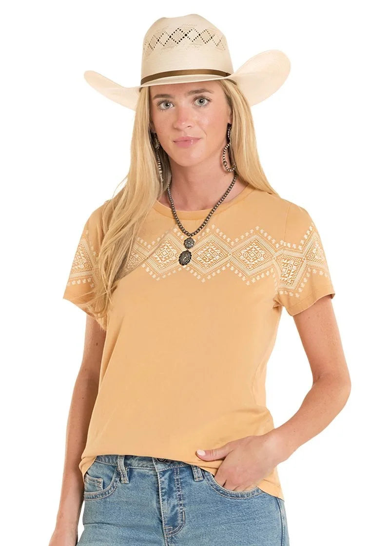 Womens Border Print Tee