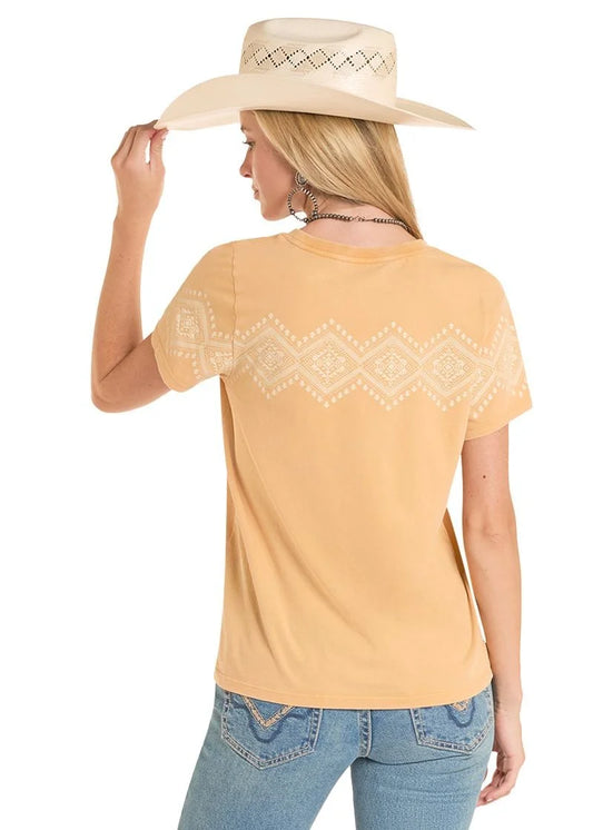 Womens Border Print Tee