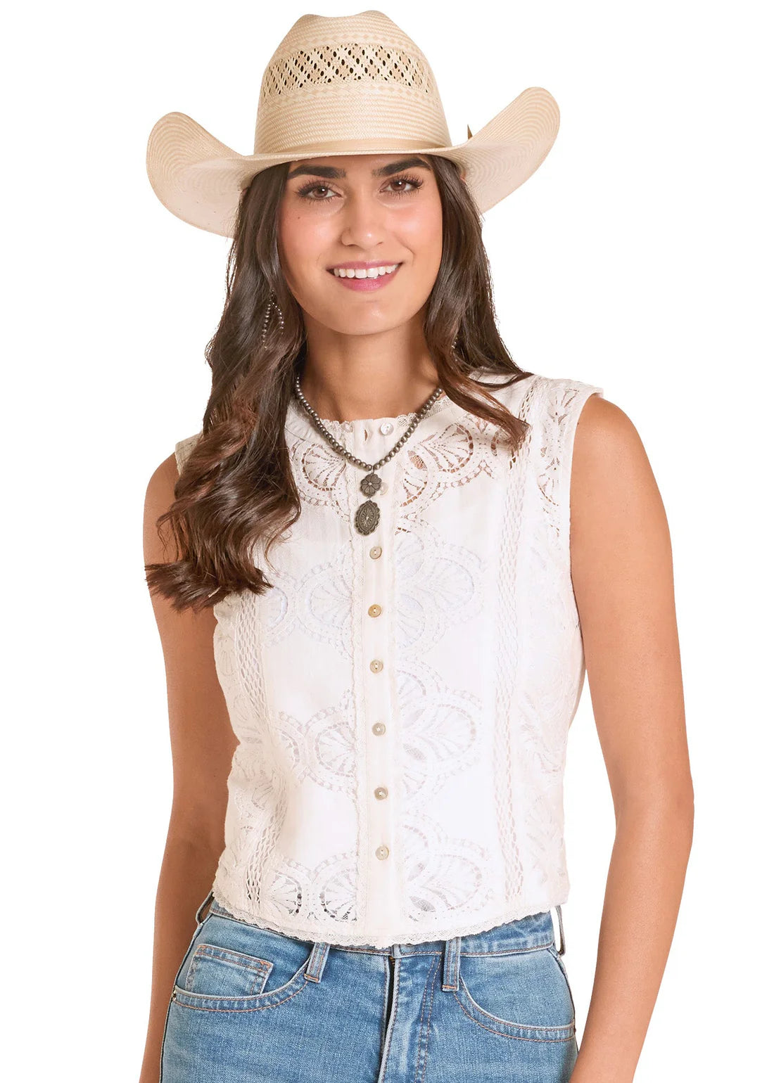 Womens PS Lace Insert Tank