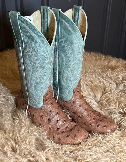 Macie Bean Kango Tobacco Full Quill Ostrich Boot
