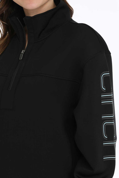Womens Black 1/4 Zip