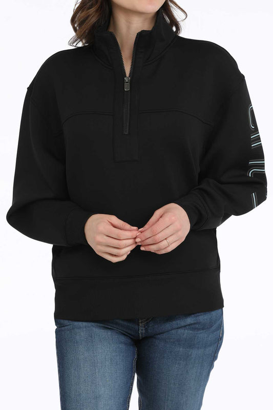 Womens Black 1/4 Zip