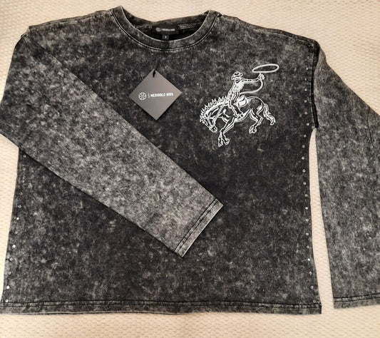 Black Bronc LS Tee