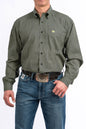 Mens Cinch Tencel Lime/Black Shirt
