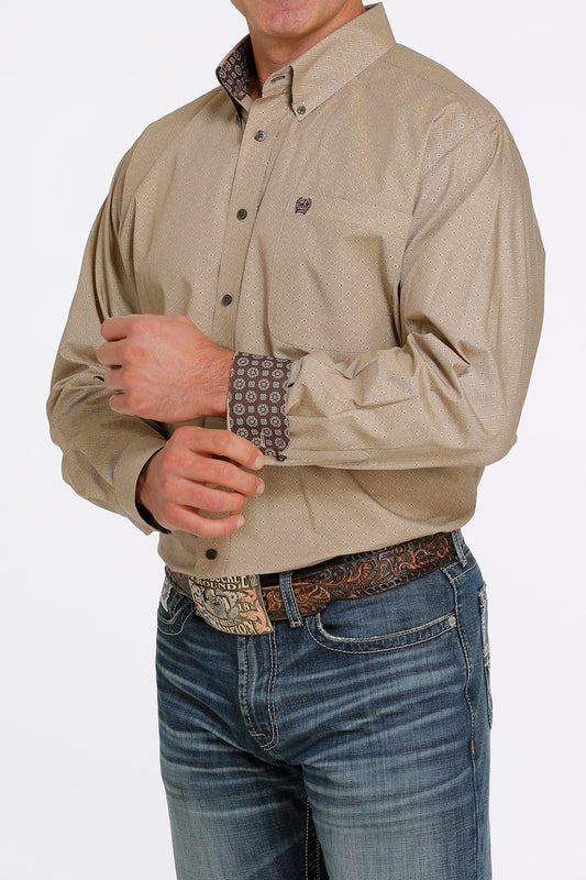 Mens Cinch Khaki Shirt