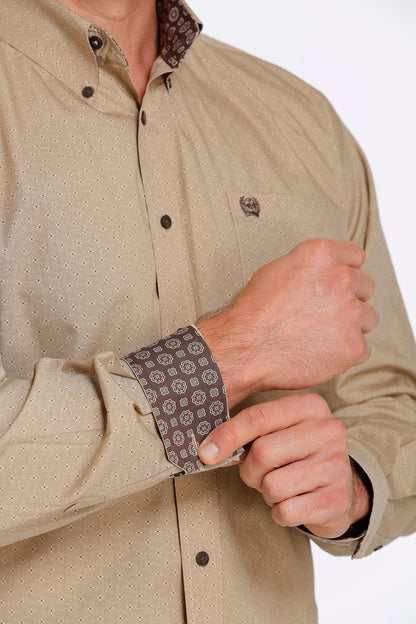 Mens Cinch Khaki Shirt