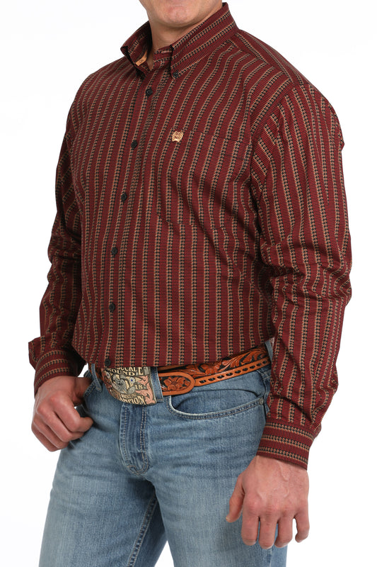 Cinch Red/Tan Classic Fit Shirt