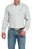 Mens Cinch Classic White with blue geometric print shirt
