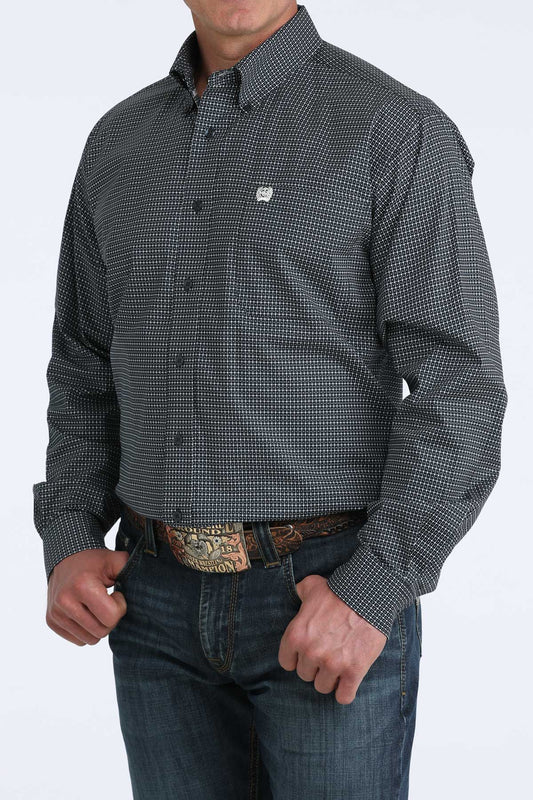 Mens Cinch Navy Print Shirt