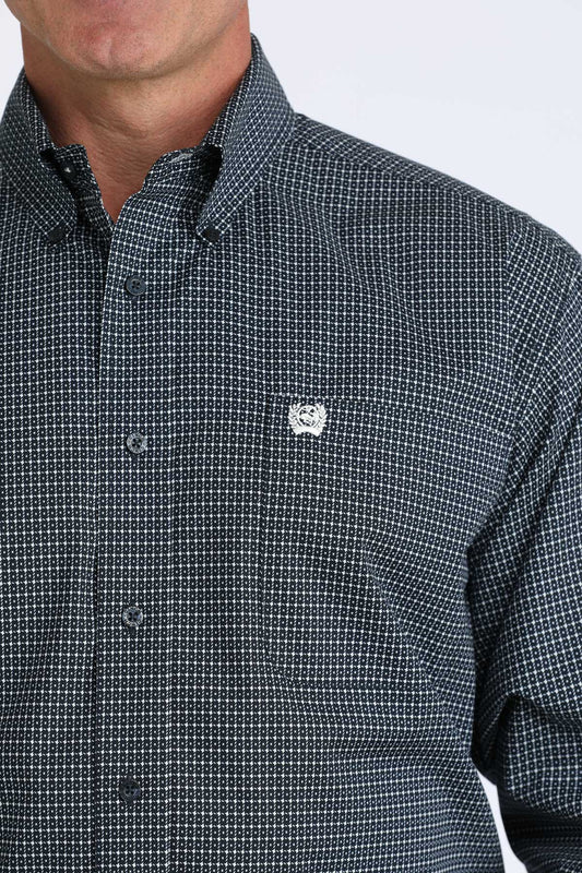 Mens Cinch Navy Print Shirt