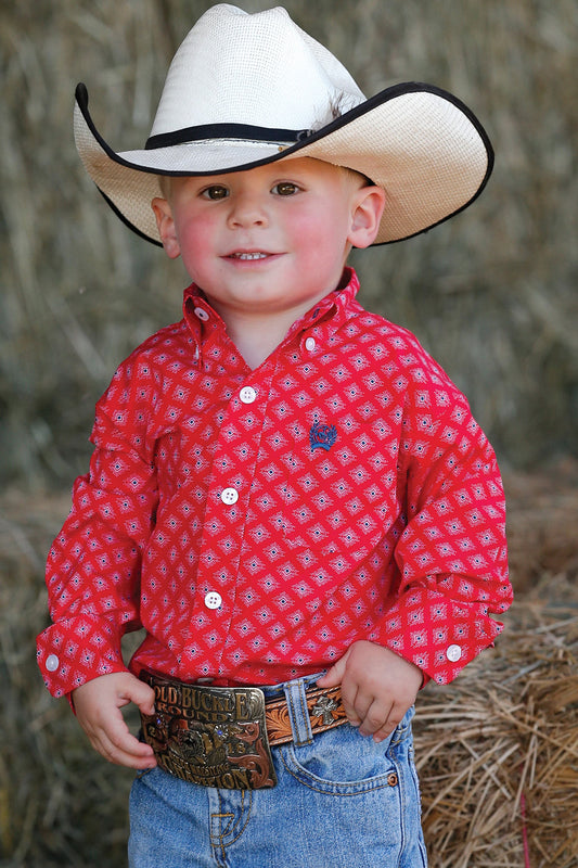 Infant Red Button Shirt