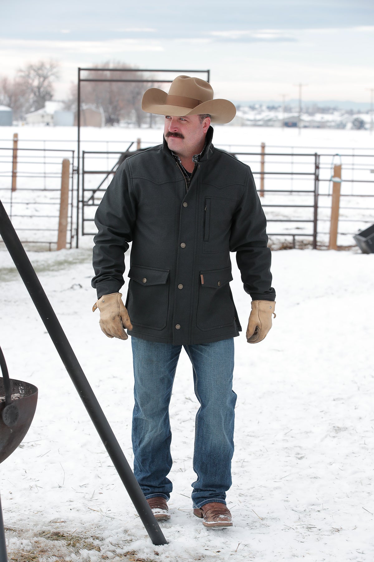 Cinch Mens Charcoal Storm Shield Coat