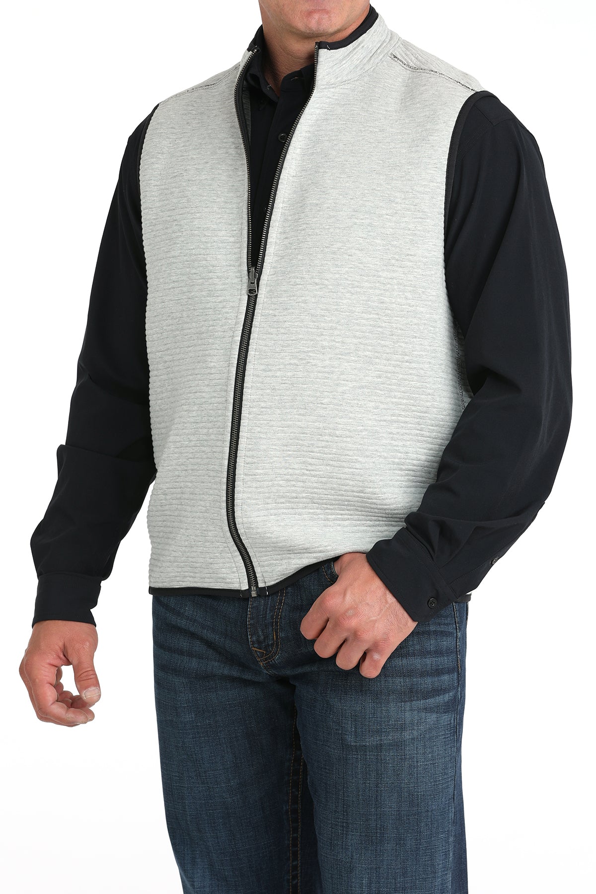 Mens Cinch Reversible Zip Front Sweater Vest