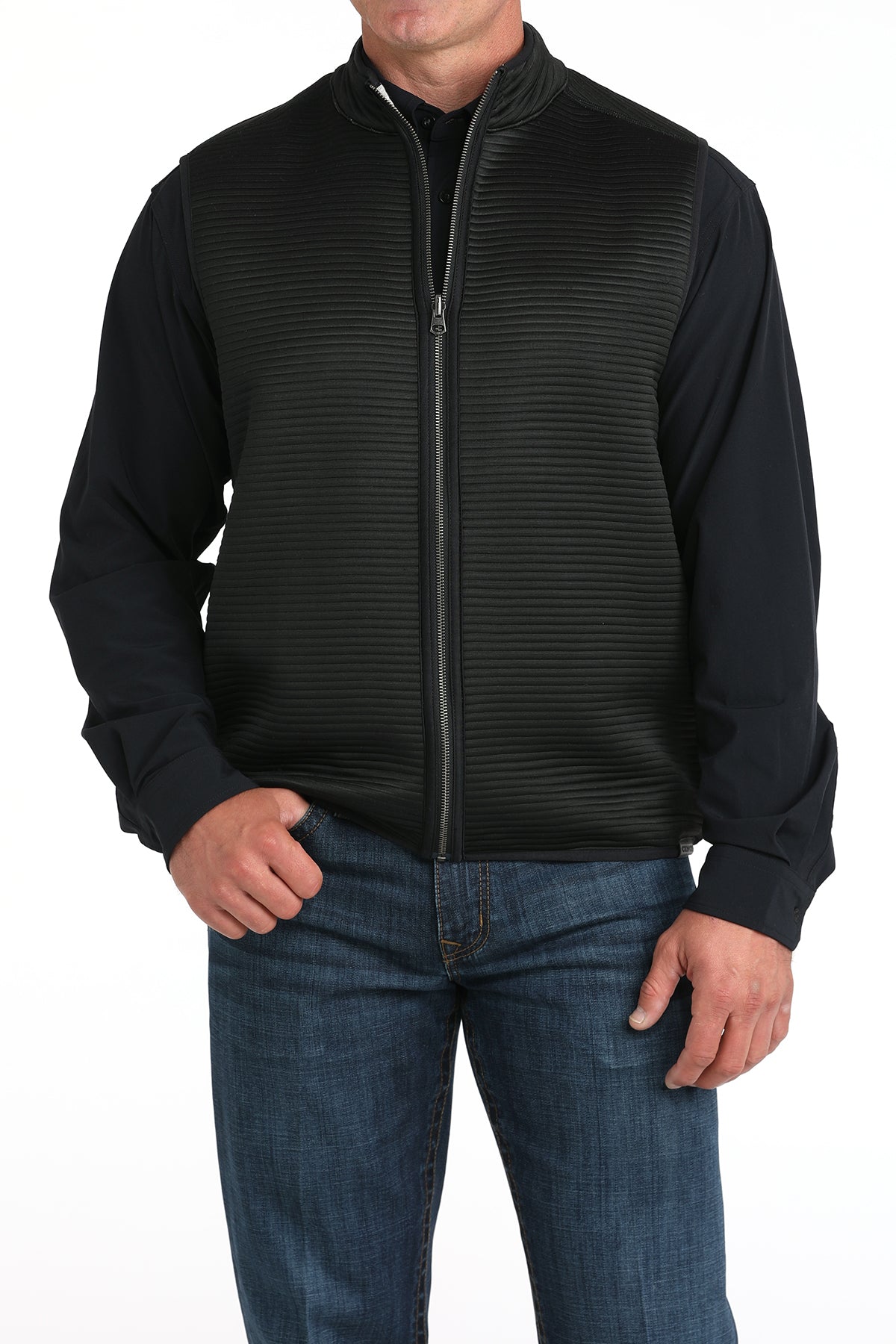 Mens Cinch Reversible Zip Front Sweater Vest