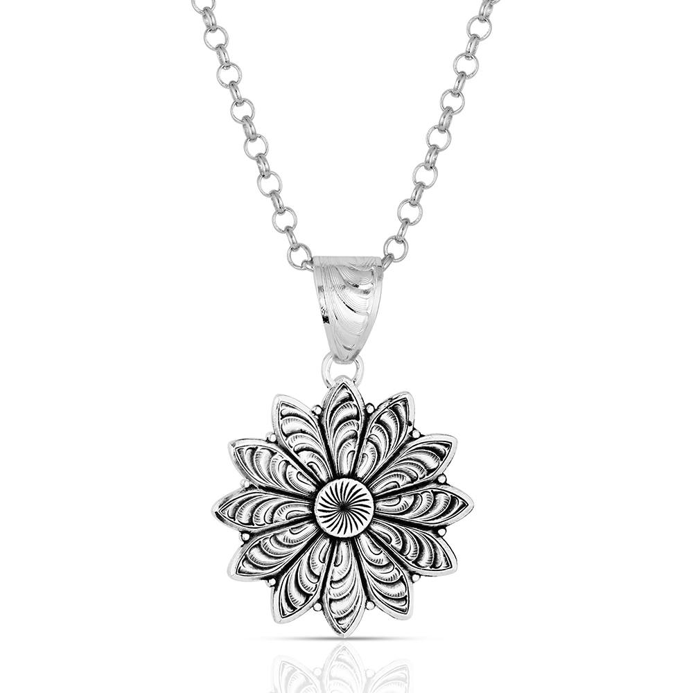 Montana Silversmith Silver Flower Rowel Necklace