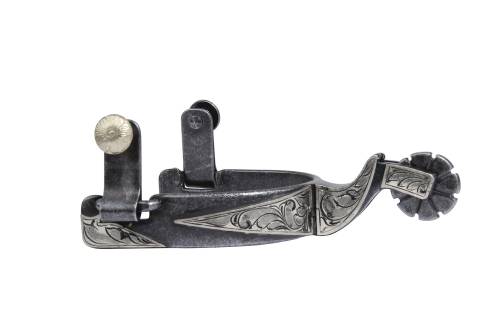 PC 3/4" Silver Engraved Spur