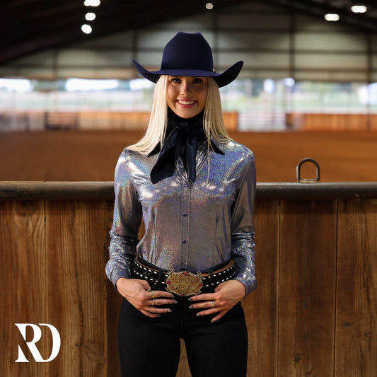 Ranch Dress'n Periwinkle Sparkle Rodeo Shirt