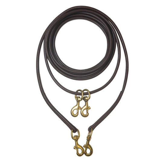 Professionals Choice Ranch Round Leather Draw Reins