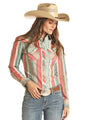 Jade Striped Western Shirt