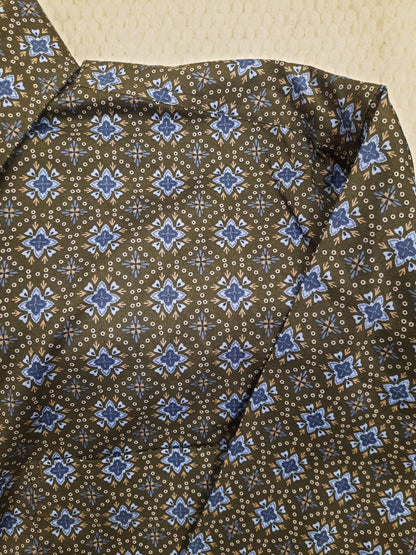 Mens Panhandle Tuff Cooper Brown/Blue Shirt