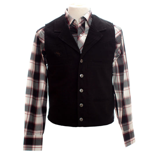 Bronco Black Canvas Vest
