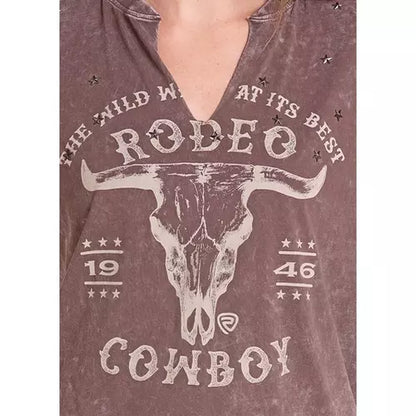 Womens Rock&Roll Wild West Rodeo Stuffed Tee