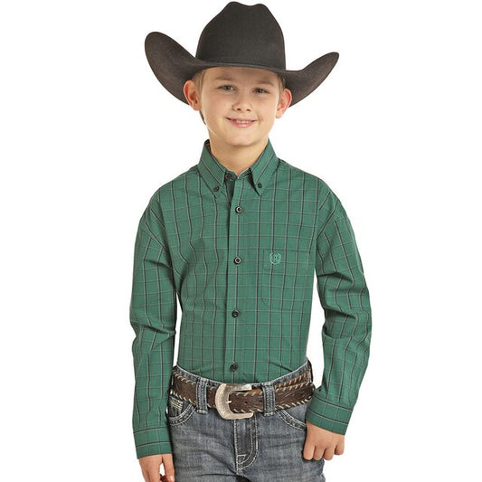 Green/Black Plaid Shirt