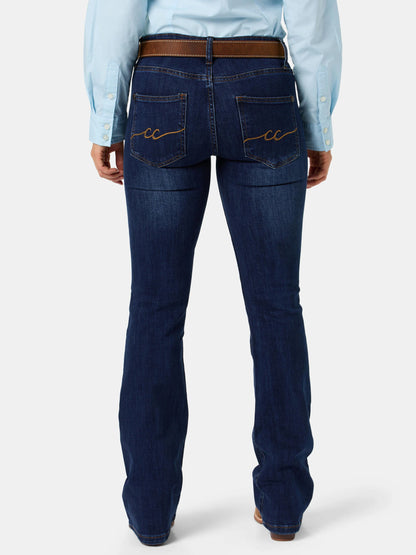 CC Western Womens Dark Wash Signature Hybrid Jean