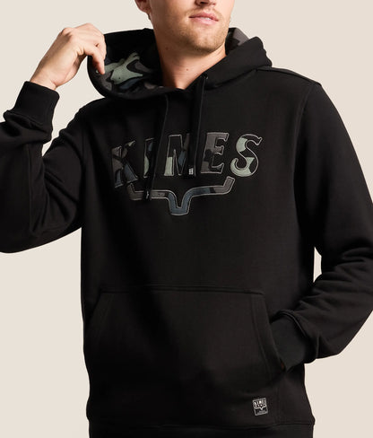 Mens Kimes Ranch Black Riddle Hooded Sweatshirt