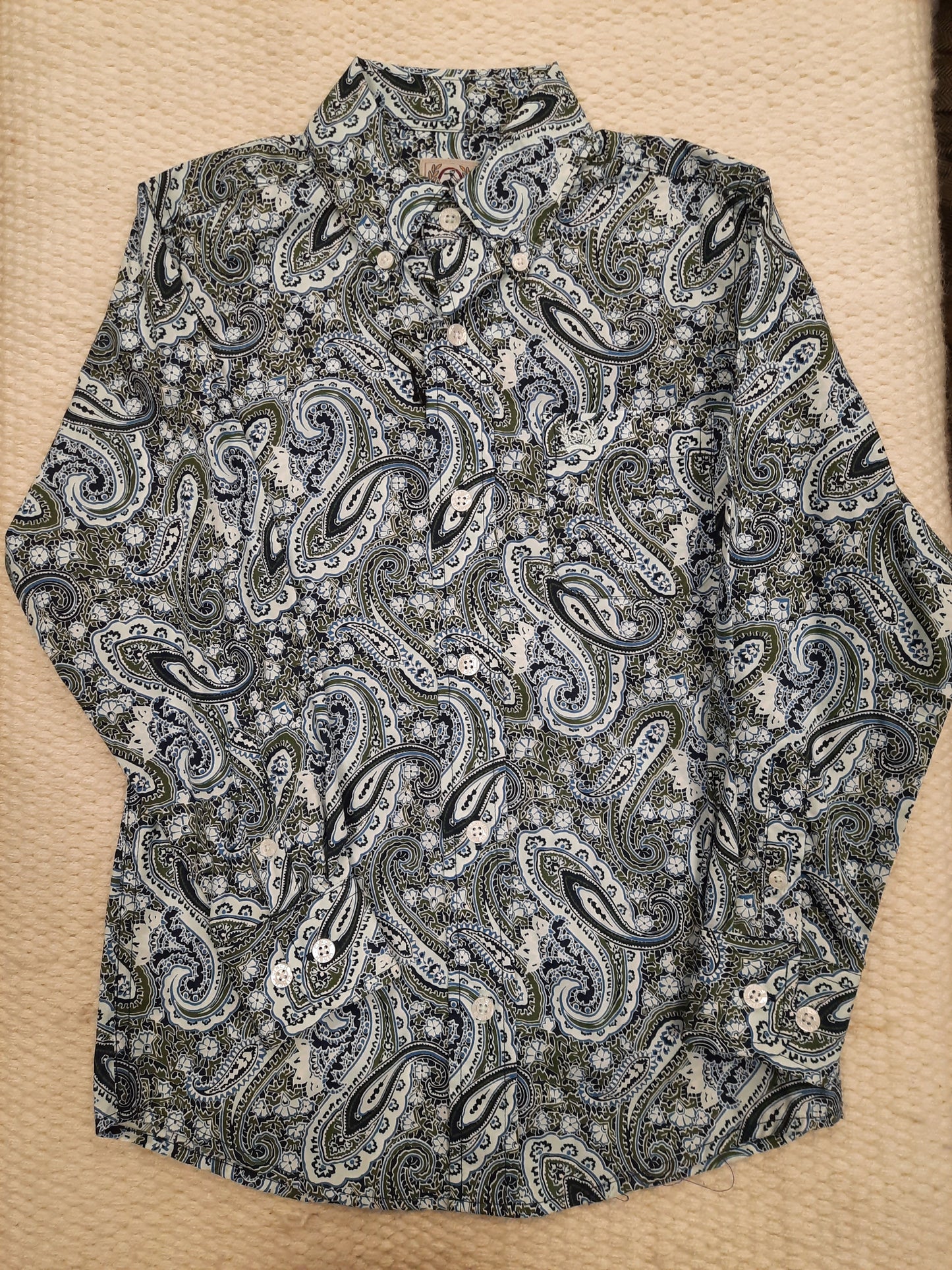 Blue/Green Paisley LS