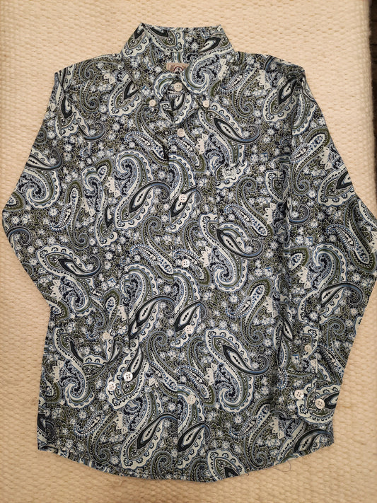Blue/Green Paisley LS