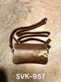SVK Leather Crossbody Leather Handbags Tooled Accents