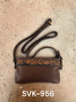 SVK Leather Crossbody Leather Handbags Tooled Accents