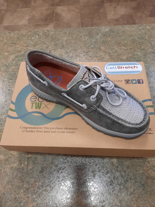 Grey & Light Grey Boat Shoe