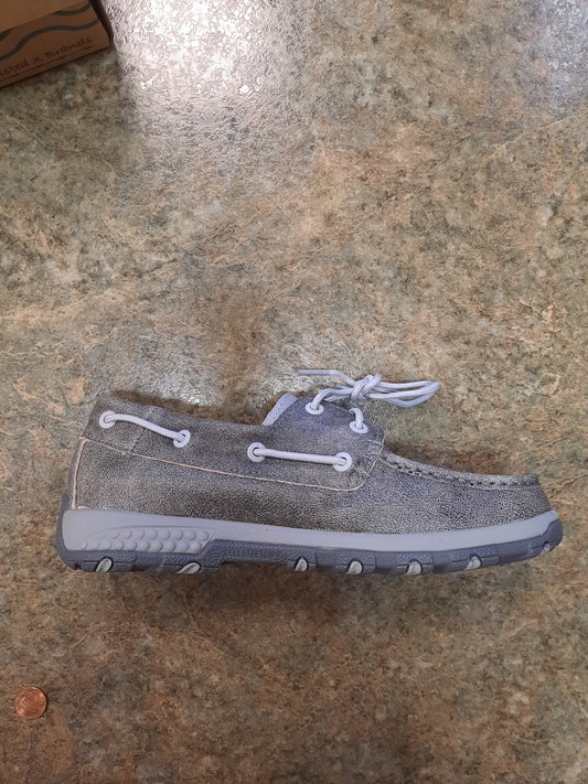 Grey & Light Grey Boat Shoe